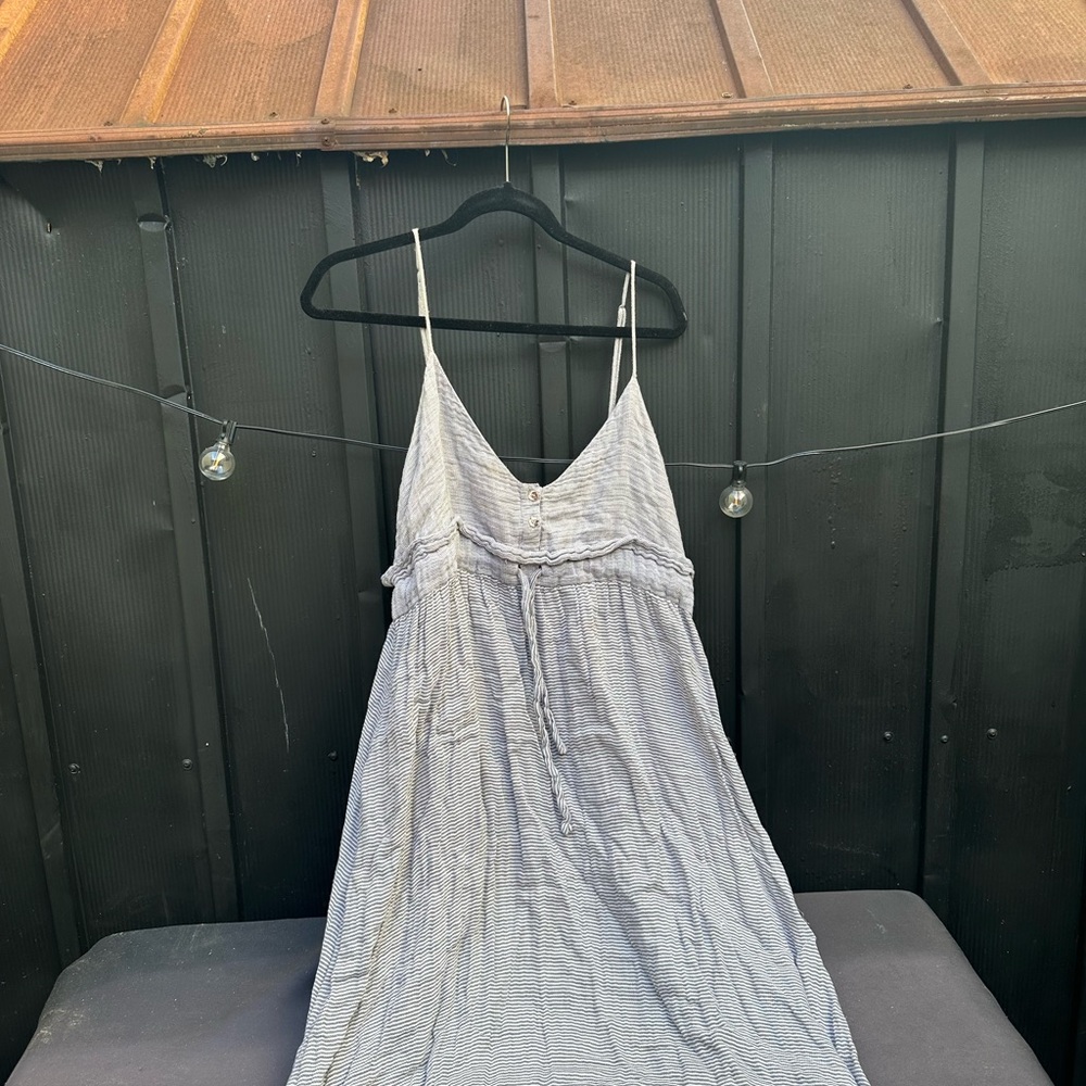 Mara Hoffman Striped Spaghetti Strap Paperbag Mid… - image 1